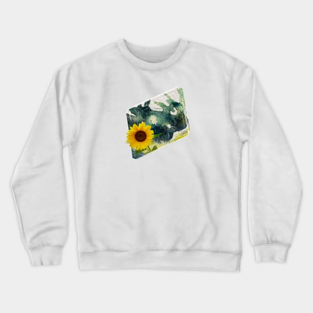 Spring Musings - Sunflower 2 Crewneck Sweatshirt by Musings Home Decor